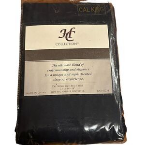 Hotel Luxury Bed Skirt Dust Ruffle 1800 Platinum Collection Navy Blue